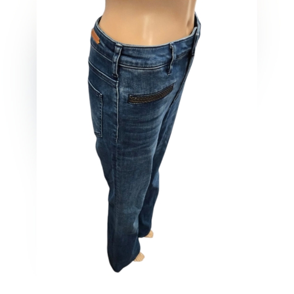 Pilcro and the Letterpress Dark Blue High Rise Jeans - Picture 7 of 11